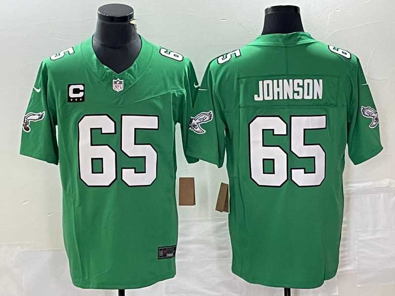Men's Philadelphia Eagles #65 Lane Johnson Green C Patch 2023 FUSE Vapor Limited Throwback Stitched Jersey,We sell and wholesale Men's Philadelphia Eagles #65 Lane Johnson Green C Patch 2023 FUSE Vapor Limited Throwback Stitched Jersey on line form chian!